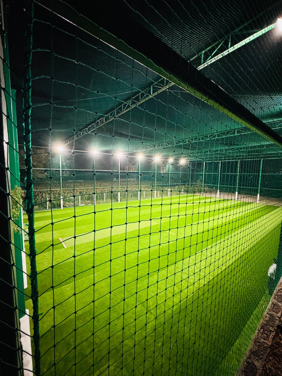 Nets and turf under the lights